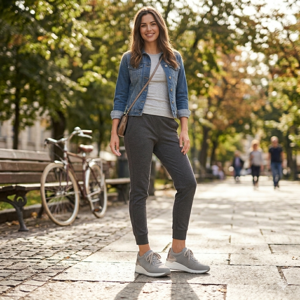 Women's Lace-Up trainers with white soles