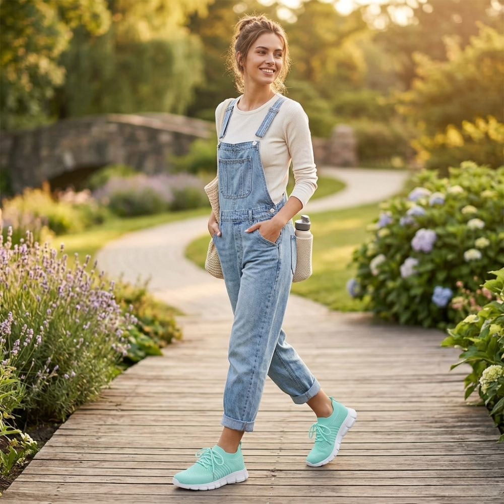 Women’s lace up walking trainers
