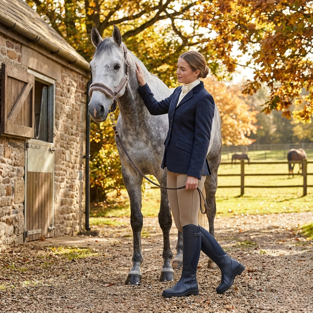 Women’s Waterproof Leather Winter Riding Boots