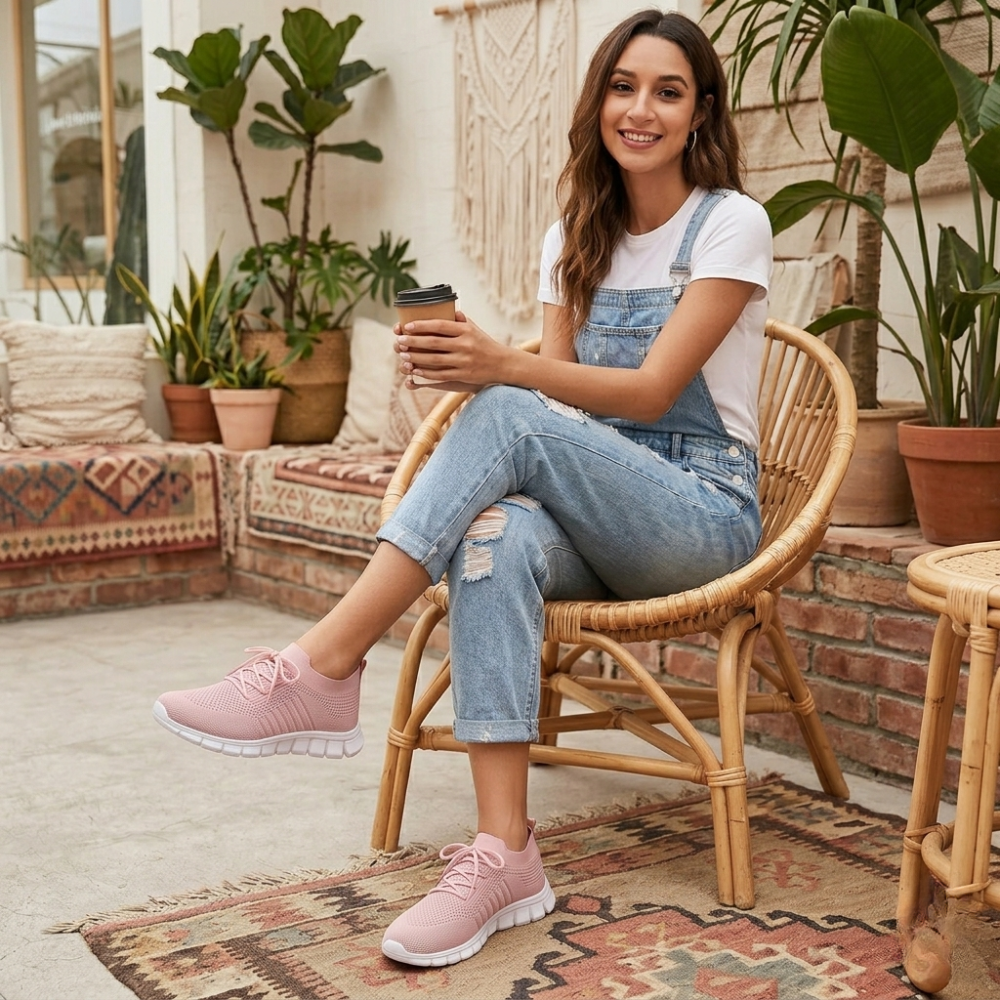 Women’s lace up walking trainers