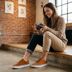 Women's Lace-Up trainers with white soles