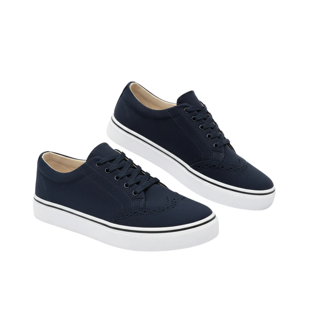 Women's Lace-Up trainers with white soles