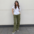 Women's Lace-Up trainers with white soles
