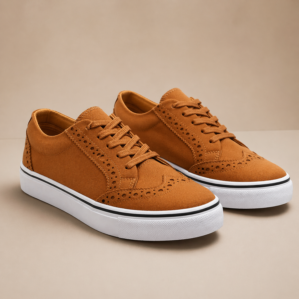 Women's Lace-Up trainers with white soles