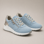Women's lace up walking shoes with zip