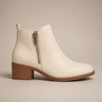 Stylish Ankle-Length Boots with Side Zipper Closure for Women