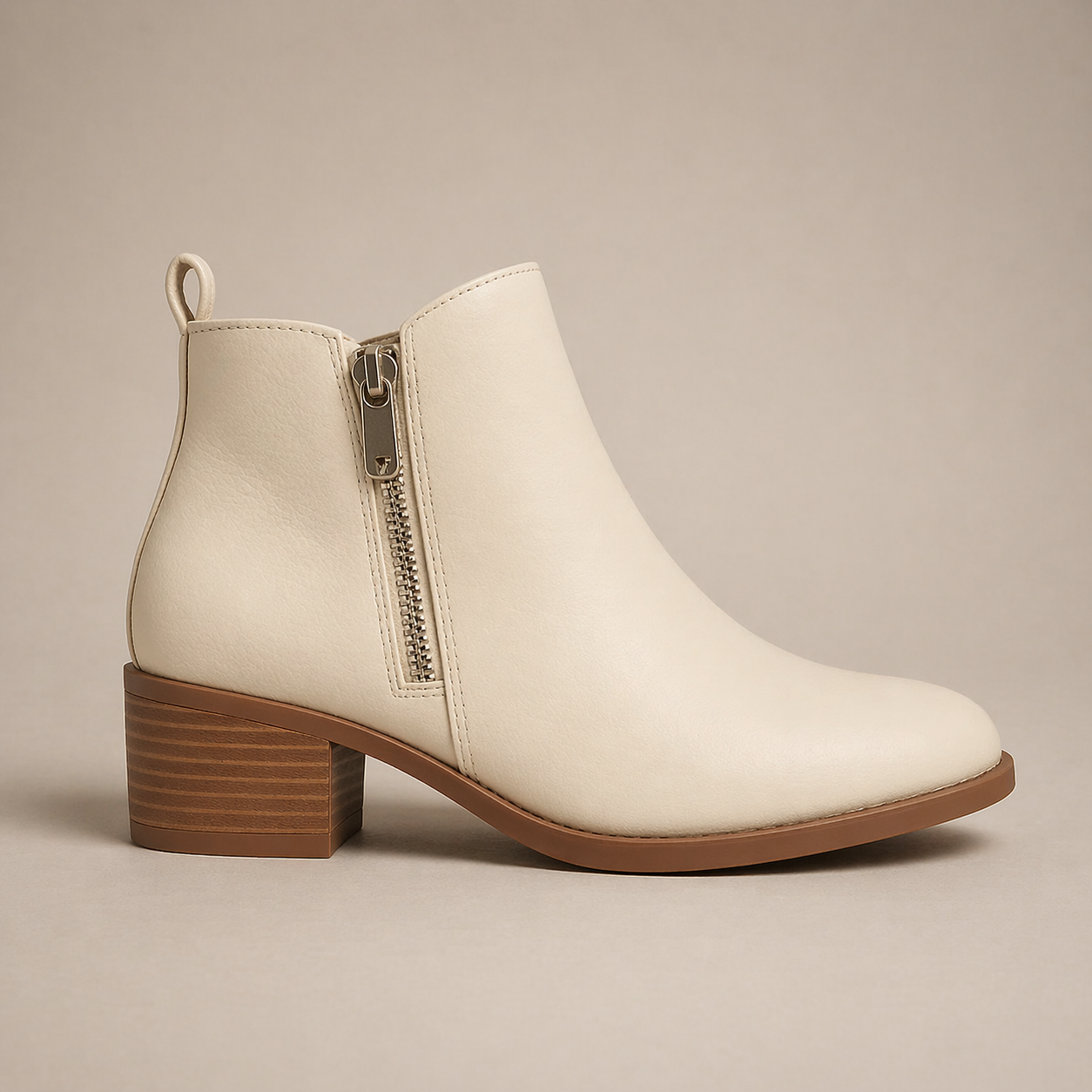 Stylish Ankle-Length Boots with Side Zipper Closure for Women