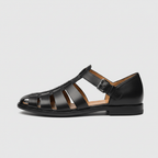 Men's Fisherman Sandals, Closed Toe Woven Strap Summer Sandals – Adjustable Buckle Slip-On