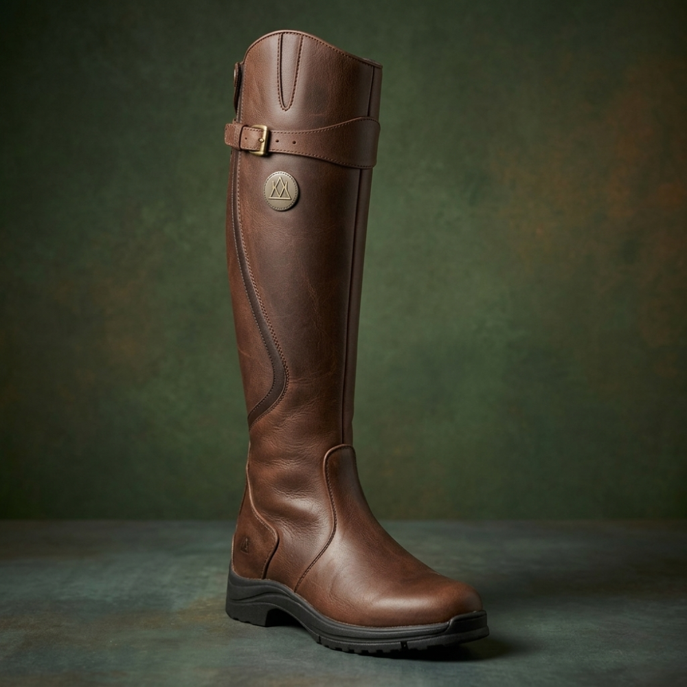 Women’s Waterproof Leather Winter Riding Boots