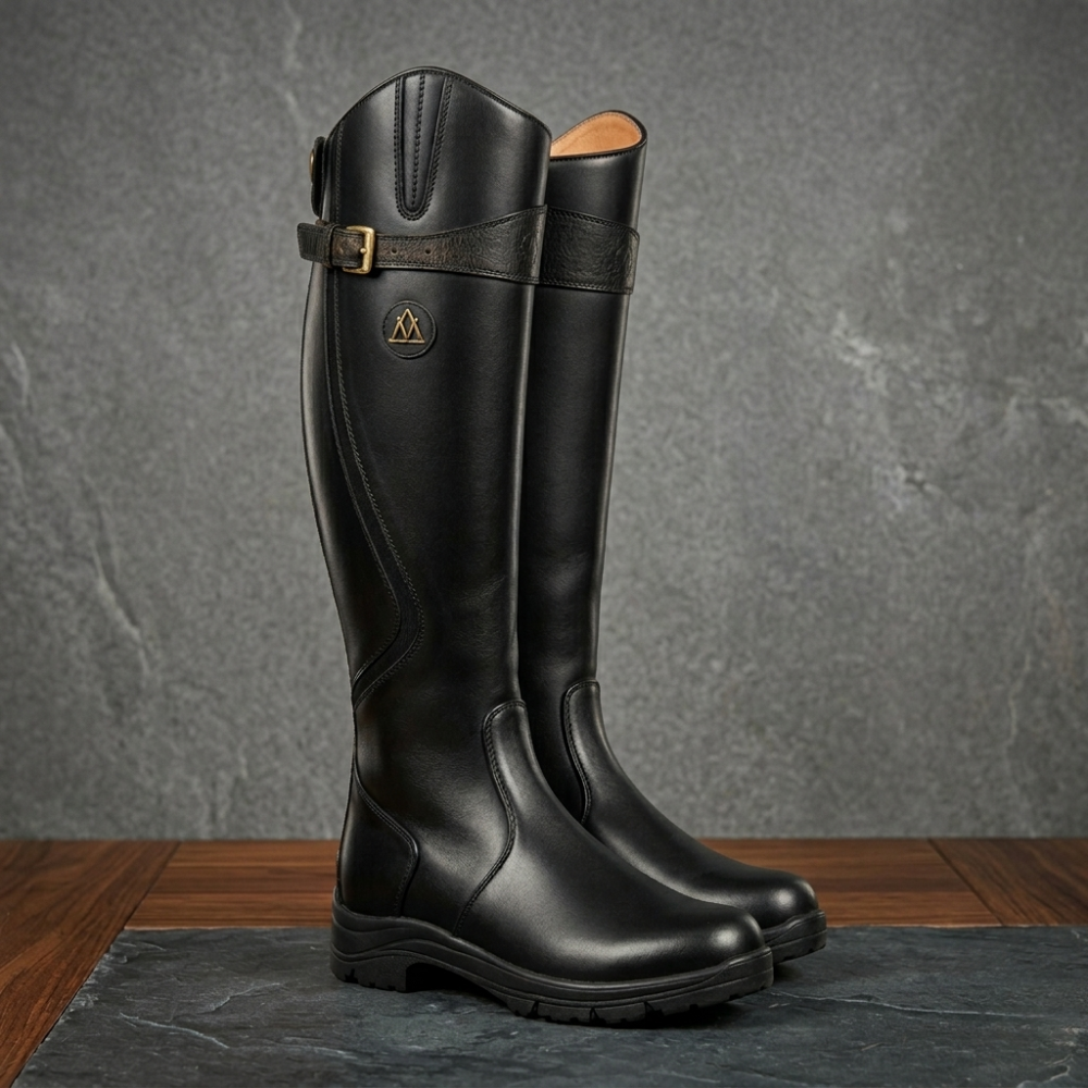 Women’s Waterproof Leather Winter Riding Boots