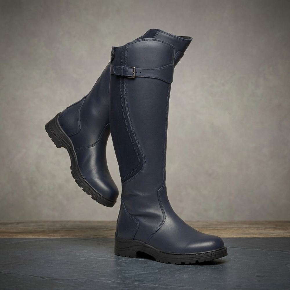 Women’s Waterproof Leather Winter Riding Boots